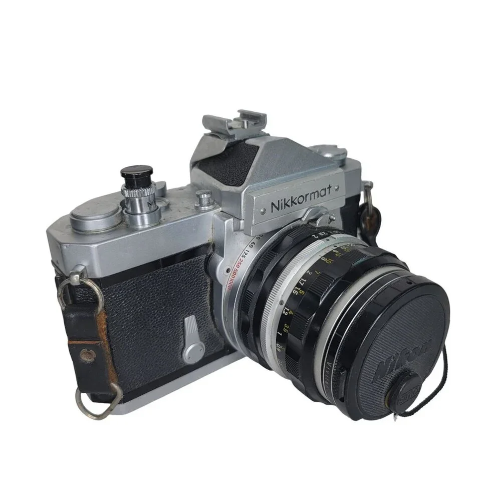 Vintage Nikkormat FTN 35mm SLR Film Camera With NIKKOR-H Auto 1:2 f=50mm Lens